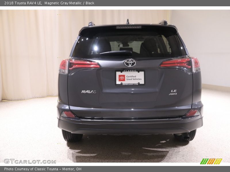 Magnetic Gray Metallic / Black 2018 Toyota RAV4 LE