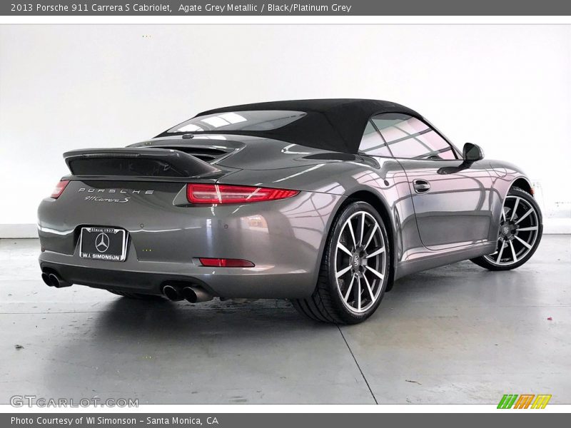 Agate Grey Metallic / Black/Platinum Grey 2013 Porsche 911 Carrera S Cabriolet