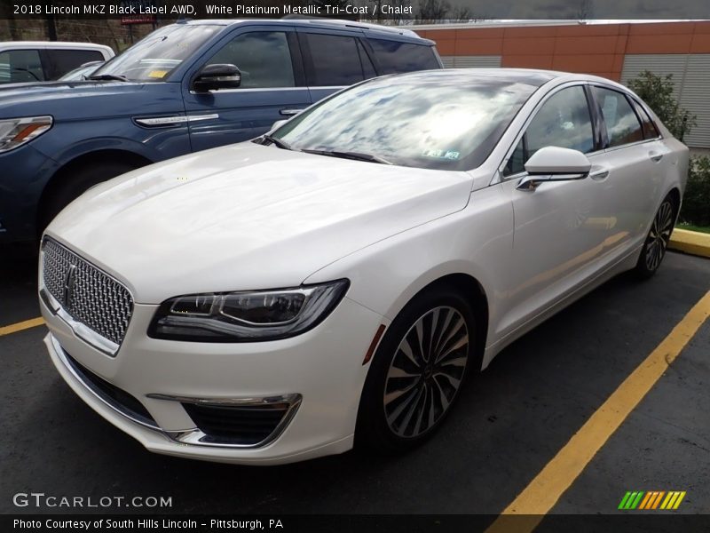 White Platinum Metallic Tri-Coat / Chalet 2018 Lincoln MKZ Black Label AWD