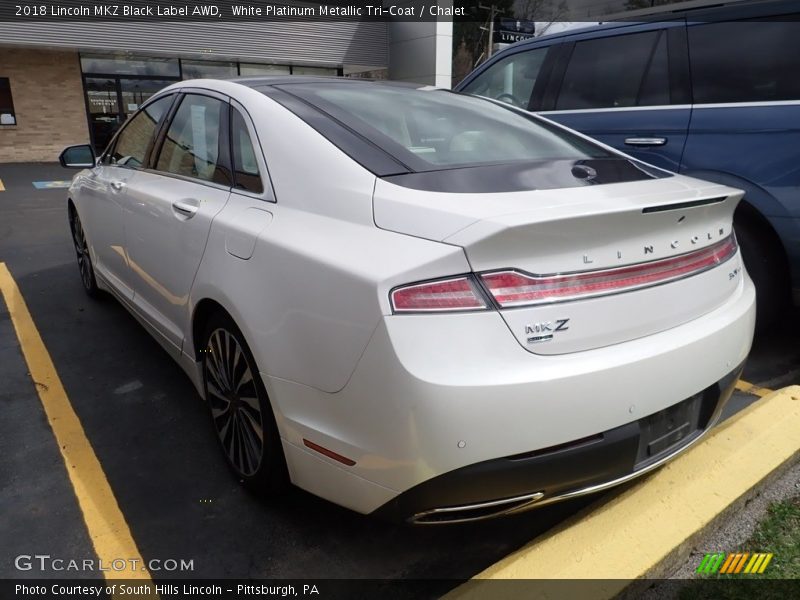 White Platinum Metallic Tri-Coat / Chalet 2018 Lincoln MKZ Black Label AWD