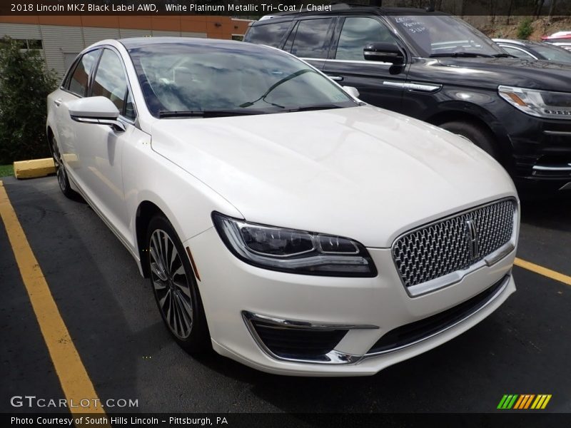 White Platinum Metallic Tri-Coat / Chalet 2018 Lincoln MKZ Black Label AWD