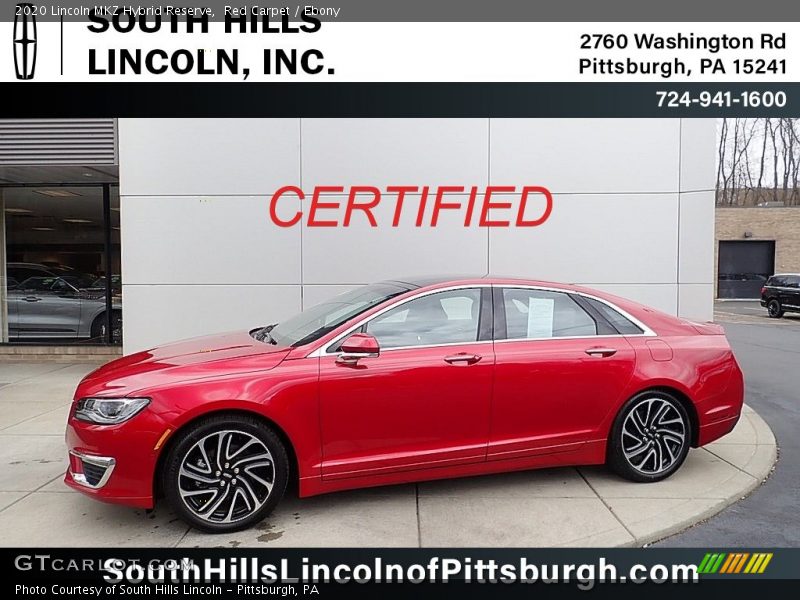 Red Carpet / Ebony 2020 Lincoln MKZ Hybrid Reserve