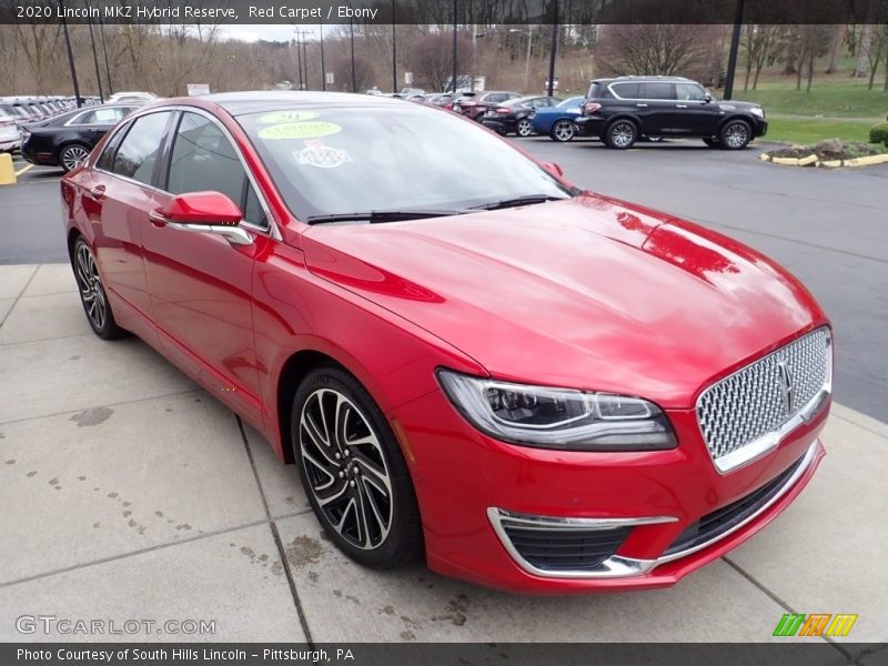 Front 3/4 View of 2020 MKZ Hybrid Reserve