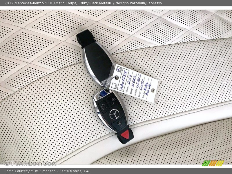 Ruby Black Metallic / designo Porcelain/Espresso 2017 Mercedes-Benz S 550 4Matic Coupe