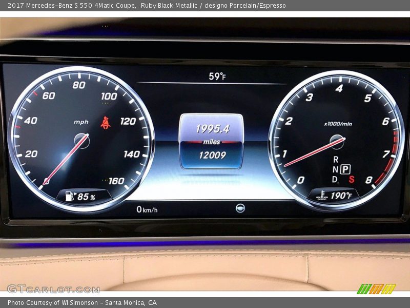 2017 S 550 4Matic Coupe 550 4Matic Coupe Gauges