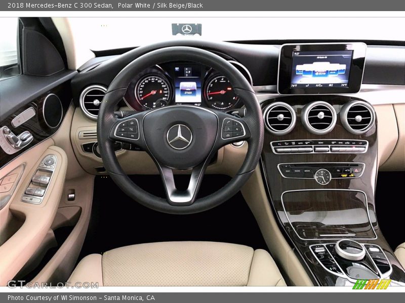 Polar White / Silk Beige/Black 2018 Mercedes-Benz C 300 Sedan