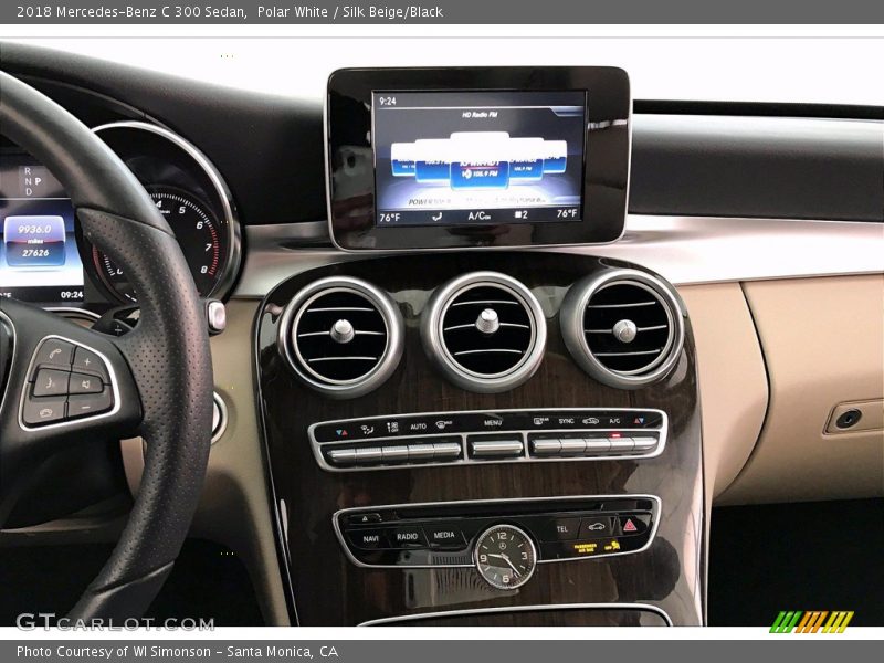 Polar White / Silk Beige/Black 2018 Mercedes-Benz C 300 Sedan