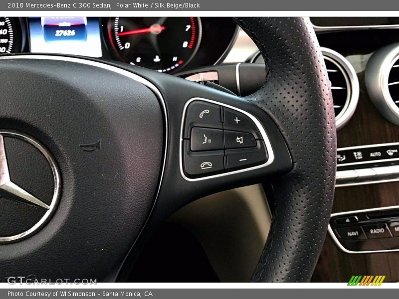 Polar White / Silk Beige/Black 2018 Mercedes-Benz C 300 Sedan