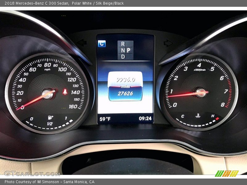 Polar White / Silk Beige/Black 2018 Mercedes-Benz C 300 Sedan