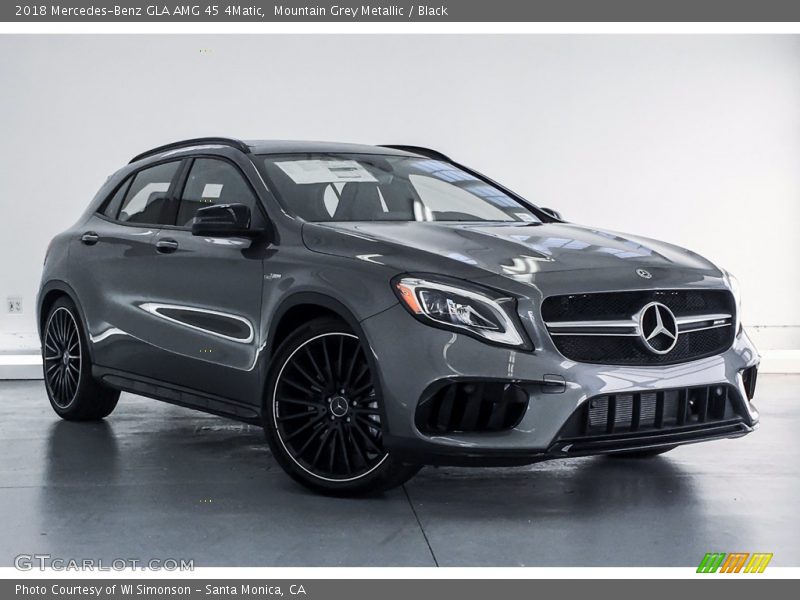 Mountain Grey Metallic / Black 2018 Mercedes-Benz GLA AMG 45 4Matic