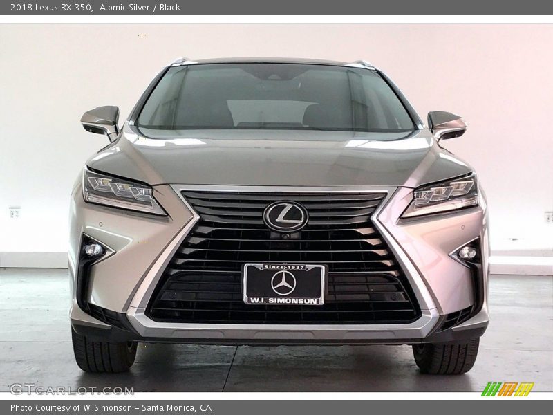 Atomic Silver / Black 2018 Lexus RX 350