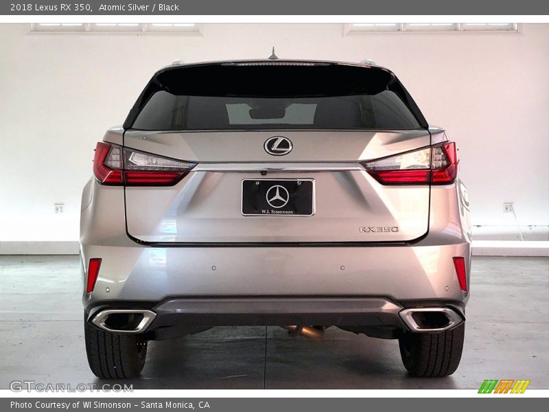 Atomic Silver / Black 2018 Lexus RX 350