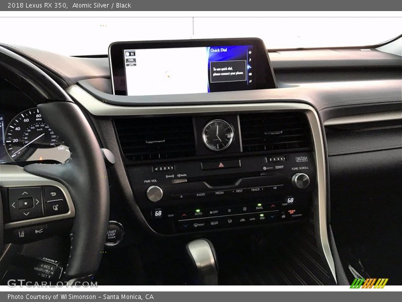 Atomic Silver / Black 2018 Lexus RX 350