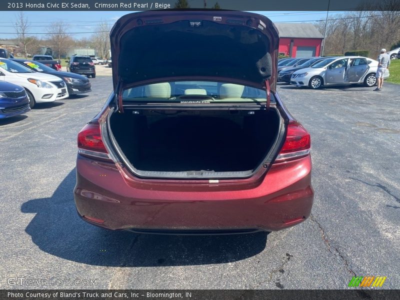 Crimson Red Pearl / Beige 2013 Honda Civic EX Sedan