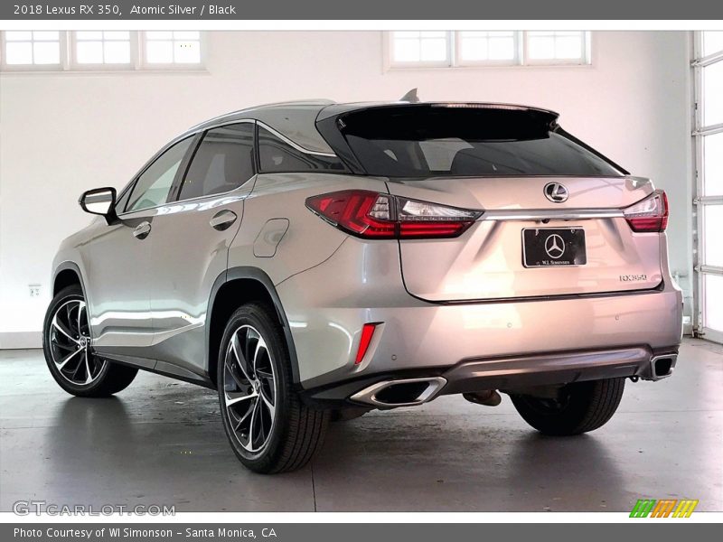 Atomic Silver / Black 2018 Lexus RX 350