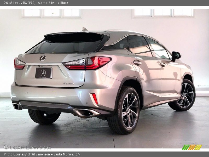 Atomic Silver / Black 2018 Lexus RX 350