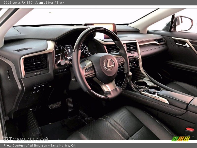 Atomic Silver / Black 2018 Lexus RX 350