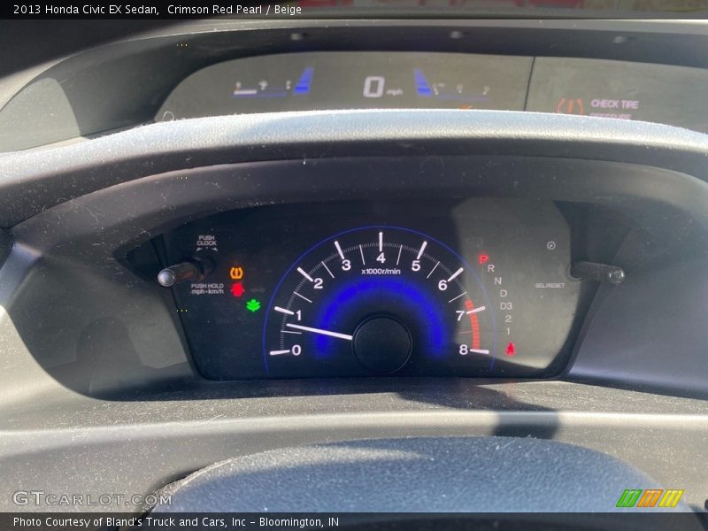 Crimson Red Pearl / Beige 2013 Honda Civic EX Sedan