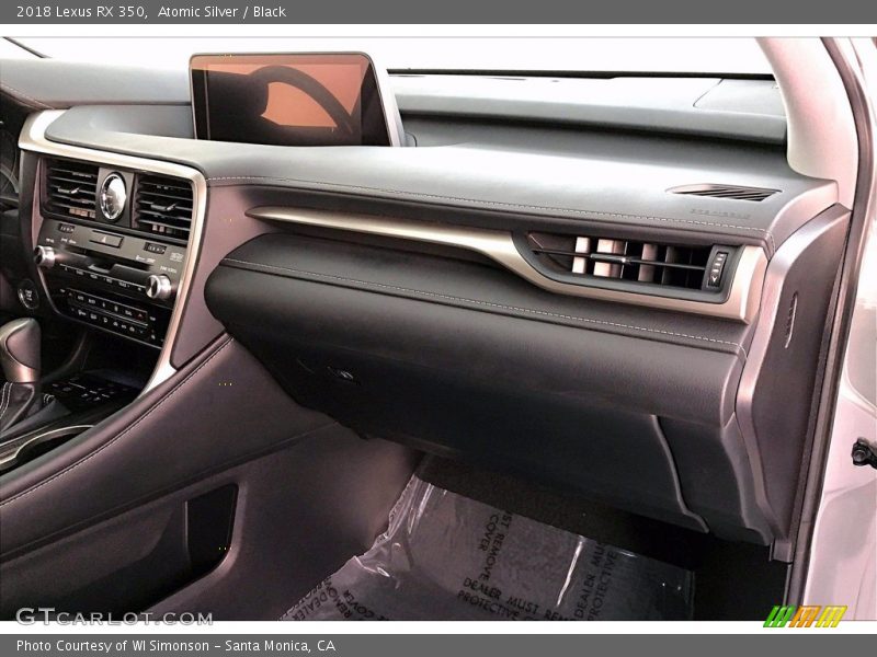 Atomic Silver / Black 2018 Lexus RX 350