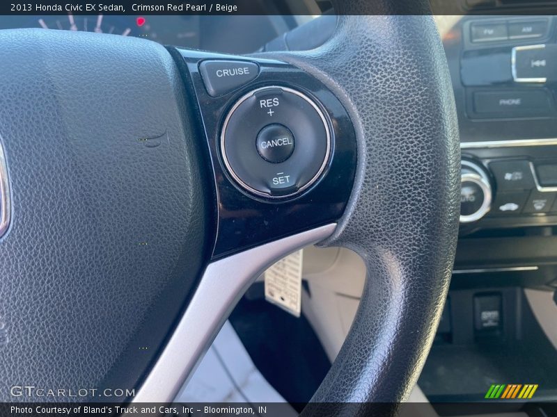 Crimson Red Pearl / Beige 2013 Honda Civic EX Sedan