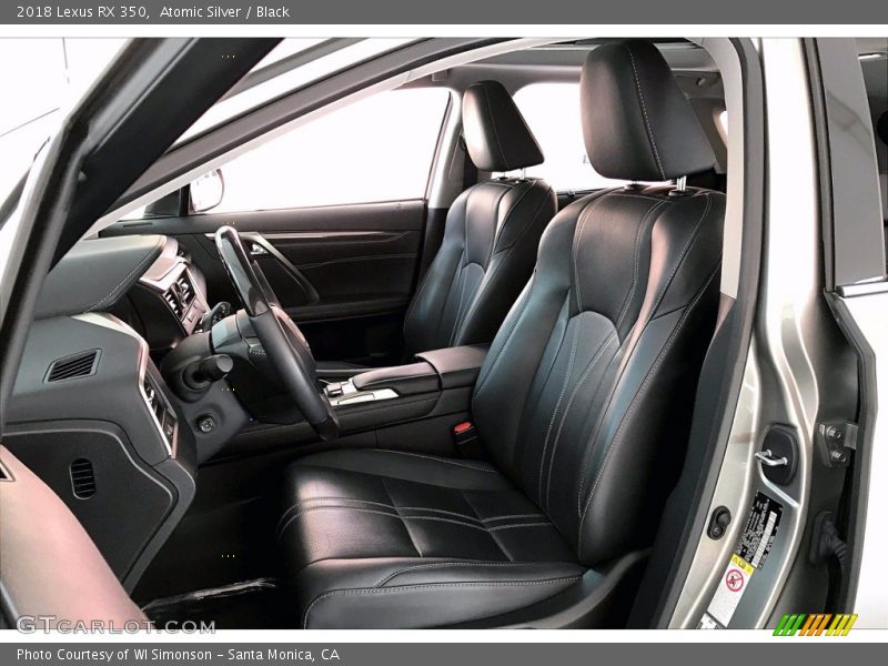 Front Seat of 2018 RX 350