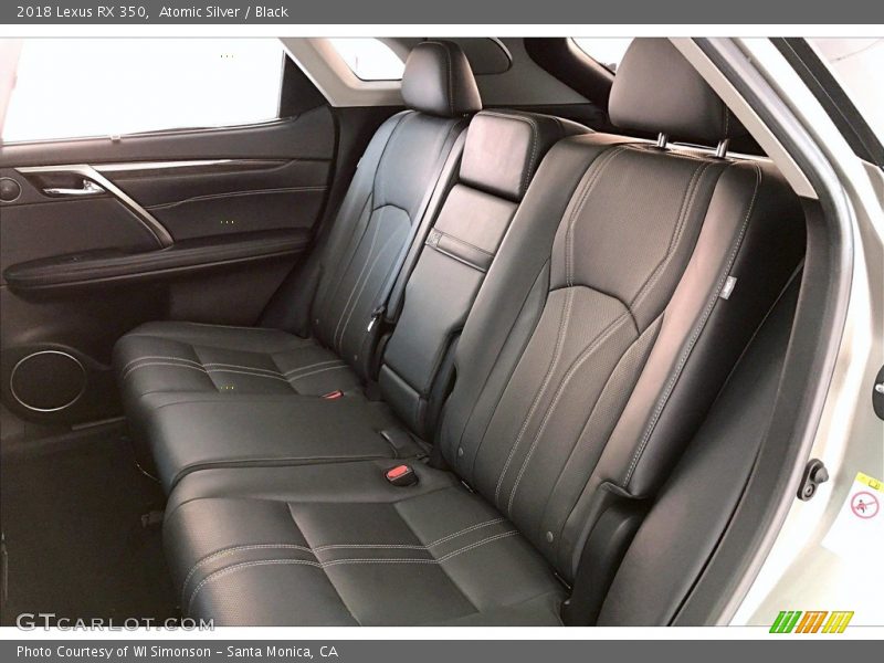 Rear Seat of 2018 RX 350