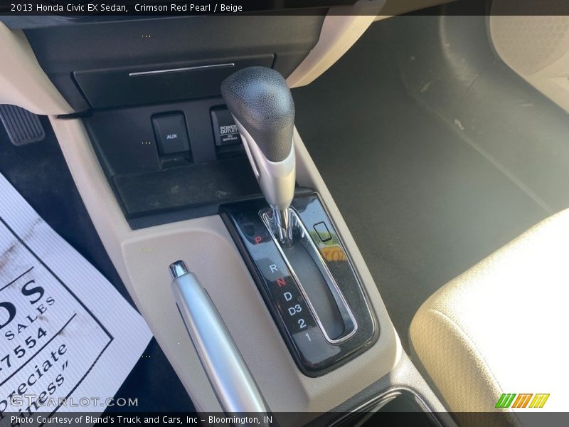 Crimson Red Pearl / Beige 2013 Honda Civic EX Sedan