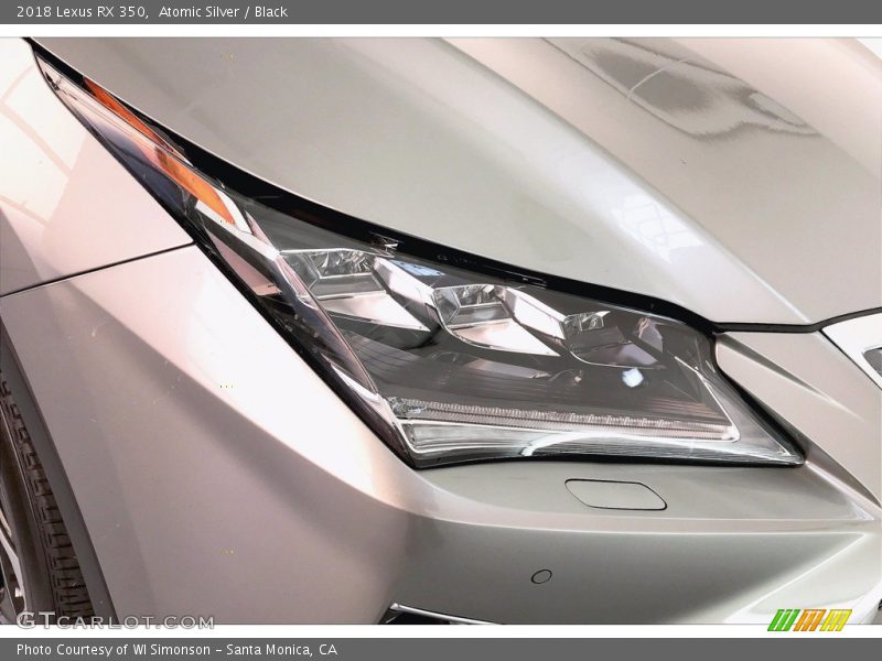 Atomic Silver / Black 2018 Lexus RX 350