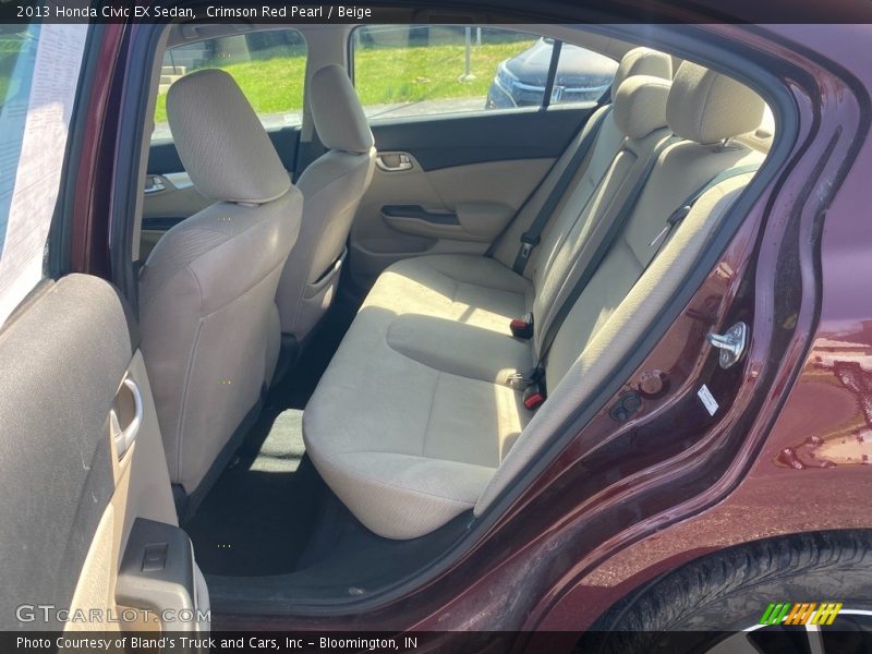 Crimson Red Pearl / Beige 2013 Honda Civic EX Sedan
