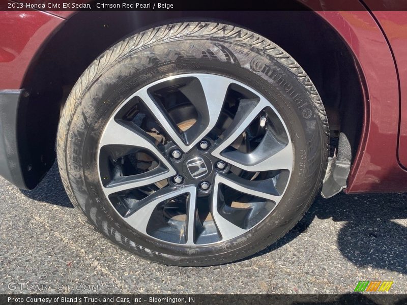 Crimson Red Pearl / Beige 2013 Honda Civic EX Sedan