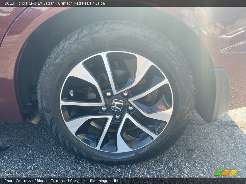 Crimson Red Pearl / Beige 2013 Honda Civic EX Sedan
