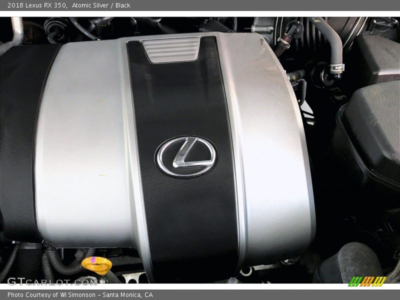Atomic Silver / Black 2018 Lexus RX 350