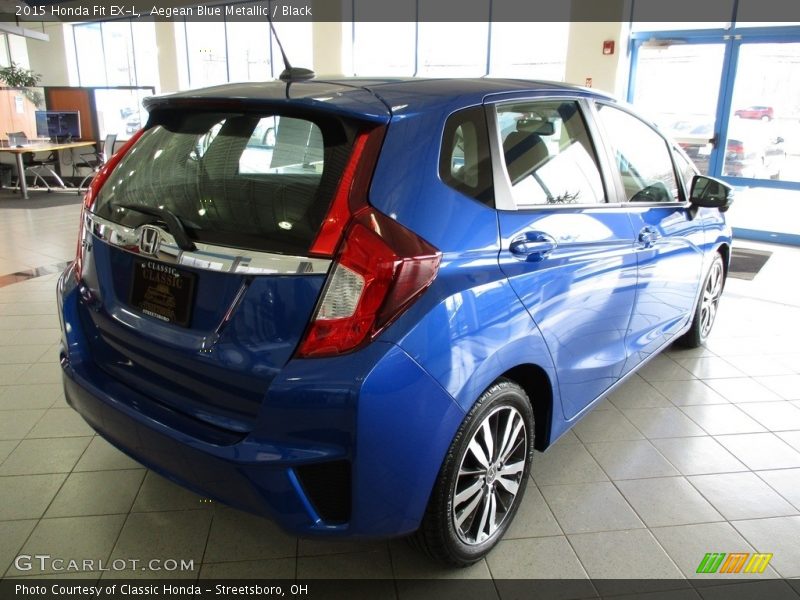 Aegean Blue Metallic / Black 2015 Honda Fit EX-L