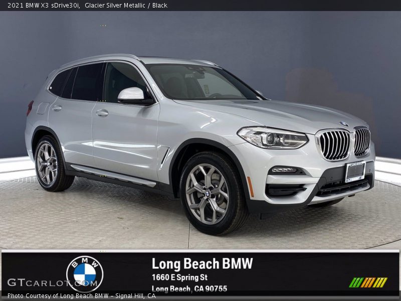 Glacier Silver Metallic / Black 2021 BMW X3 sDrive30i