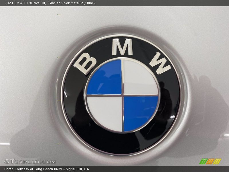 Glacier Silver Metallic / Black 2021 BMW X3 sDrive30i