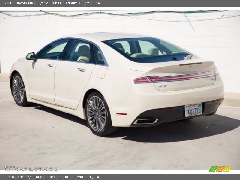 White Platinum / Light Dune 2015 Lincoln MKZ Hybrid