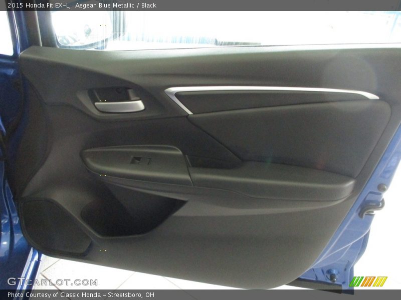 Aegean Blue Metallic / Black 2015 Honda Fit EX-L