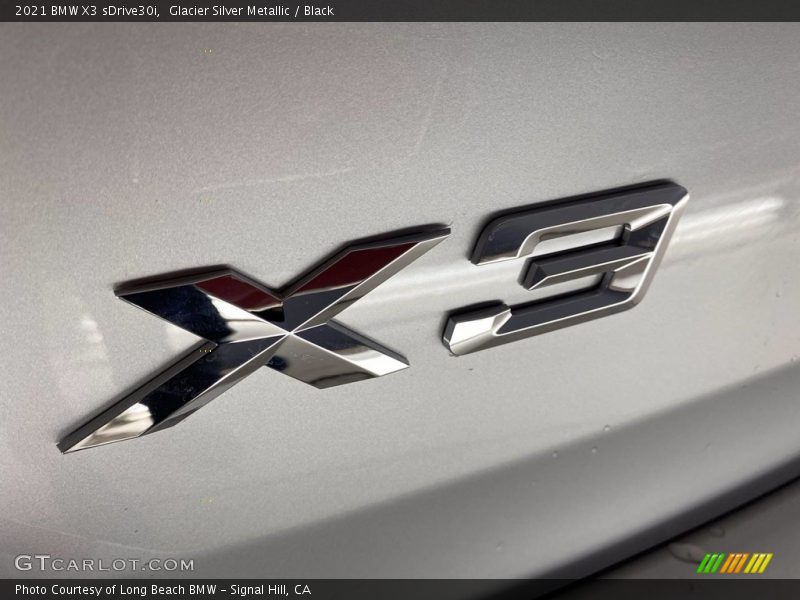 Glacier Silver Metallic / Black 2021 BMW X3 sDrive30i