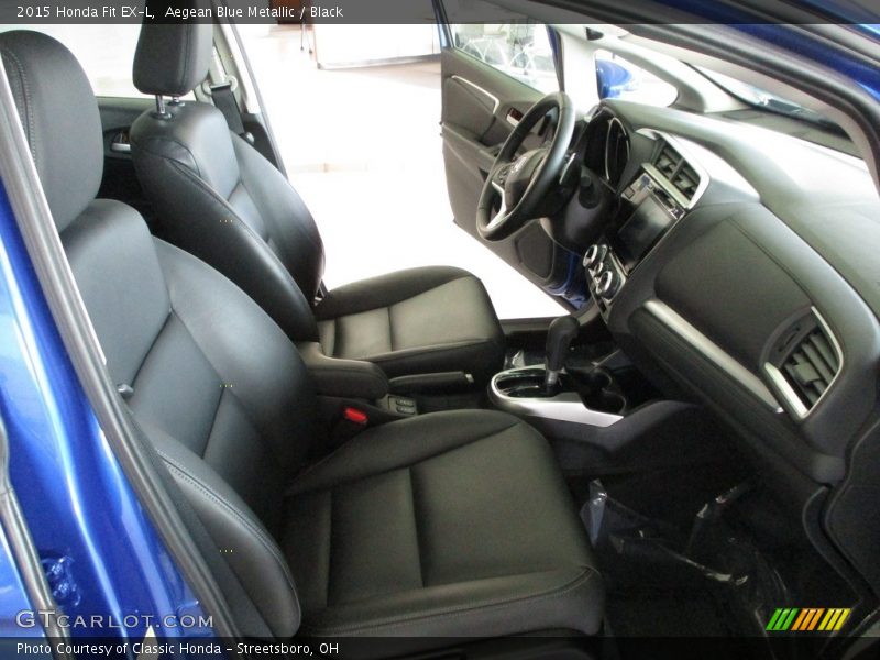 Aegean Blue Metallic / Black 2015 Honda Fit EX-L