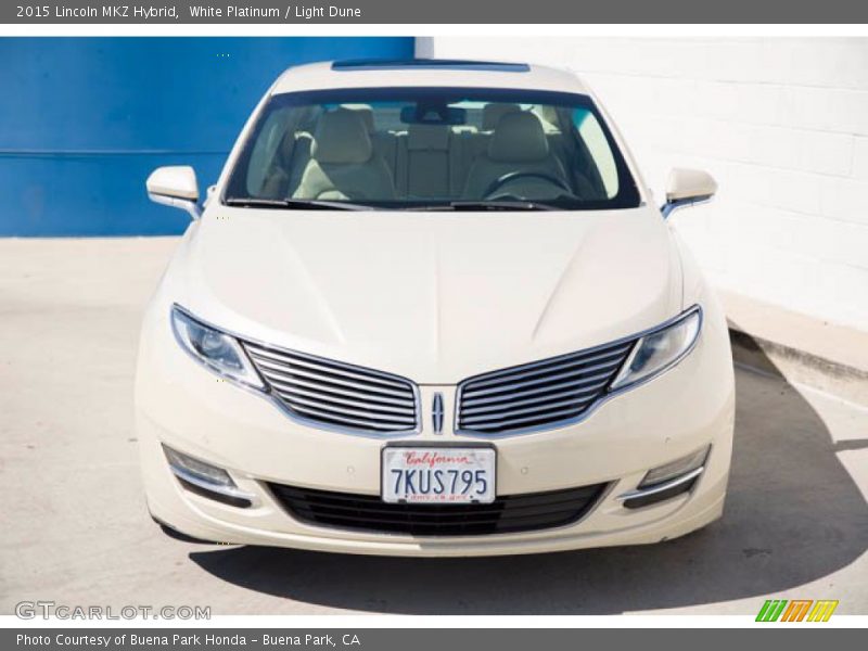 White Platinum / Light Dune 2015 Lincoln MKZ Hybrid