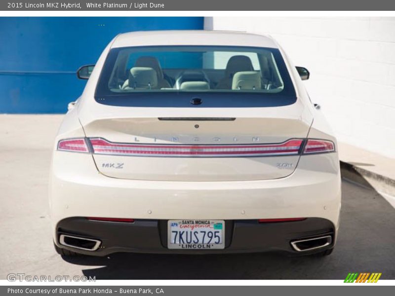 White Platinum / Light Dune 2015 Lincoln MKZ Hybrid