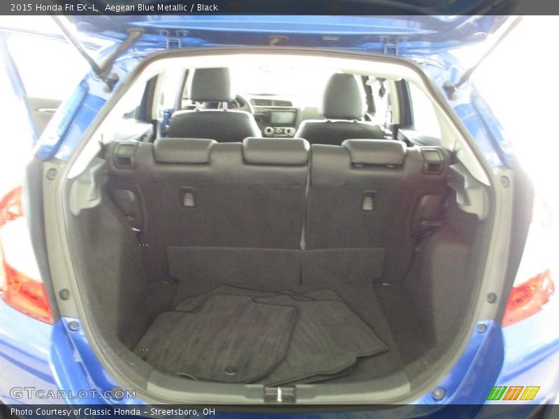 Aegean Blue Metallic / Black 2015 Honda Fit EX-L