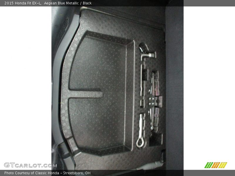 Aegean Blue Metallic / Black 2015 Honda Fit EX-L