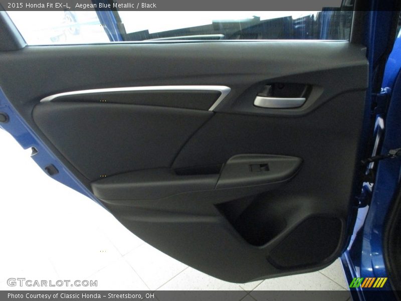 Aegean Blue Metallic / Black 2015 Honda Fit EX-L