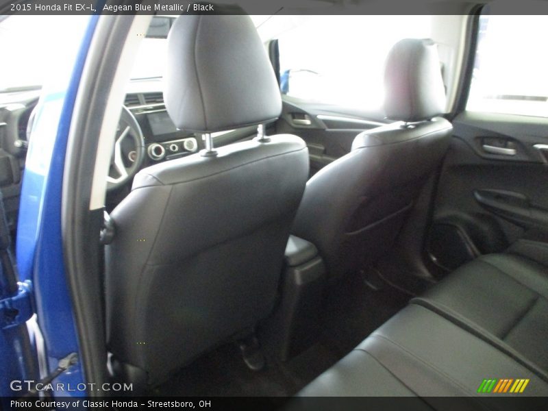 Aegean Blue Metallic / Black 2015 Honda Fit EX-L