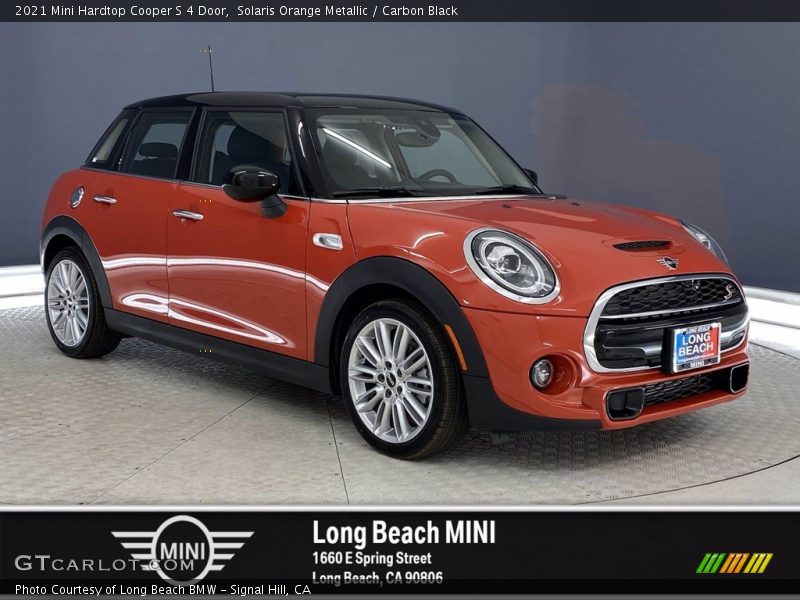 Solaris Orange Metallic / Carbon Black 2021 Mini Hardtop Cooper S 4 Door