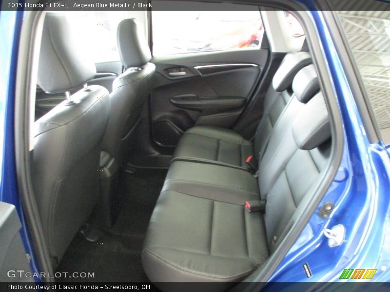 Aegean Blue Metallic / Black 2015 Honda Fit EX-L
