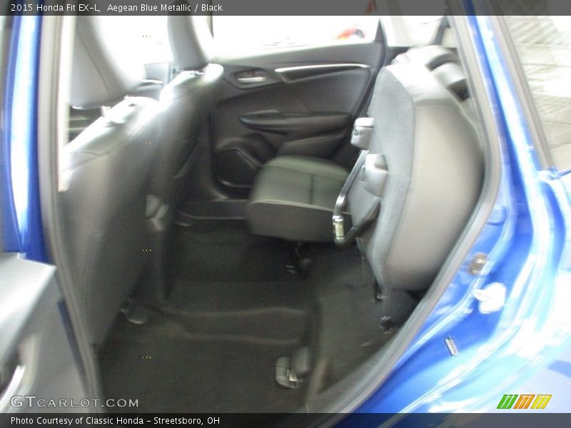 Aegean Blue Metallic / Black 2015 Honda Fit EX-L
