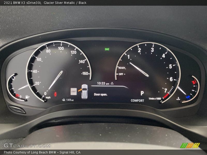 Glacier Silver Metallic / Black 2021 BMW X3 sDrive30i