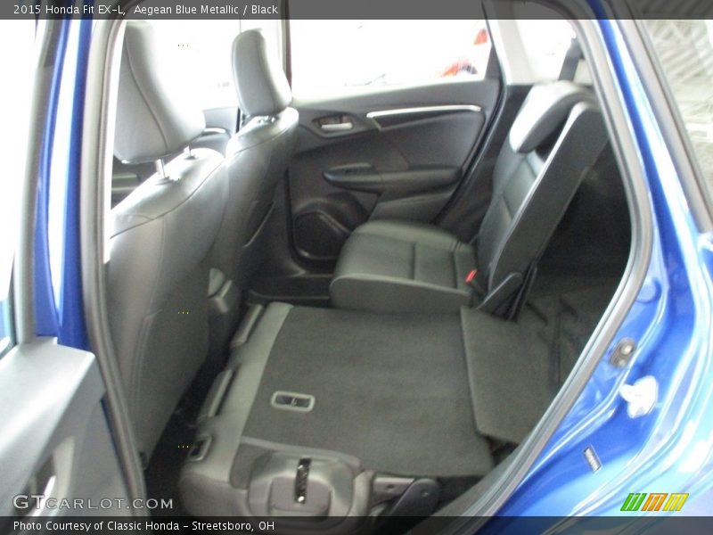 Aegean Blue Metallic / Black 2015 Honda Fit EX-L